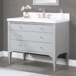 Charlottesville w/Nickel 42" Vanity - Light Gray - Solid + Manufactured Wood