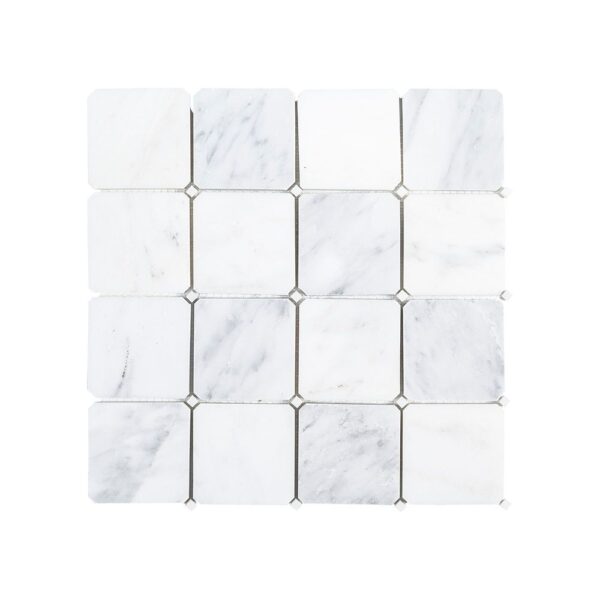 Octagon Dot Mosaic Classic Statuario - White Dot Color
