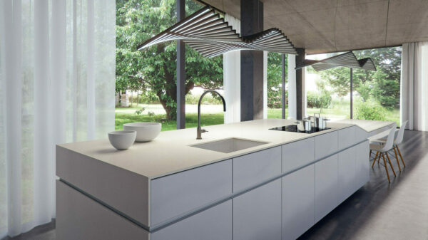 Caesarstone 4001 Fresh Concrete Quartz Slab White Concrete Finish 20 mm/2 cm Thickness