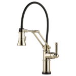 Artesso Single Handle Articulating Kitchen Kitchen Faucet with SmartTouch Technology Polished Nickel Finish