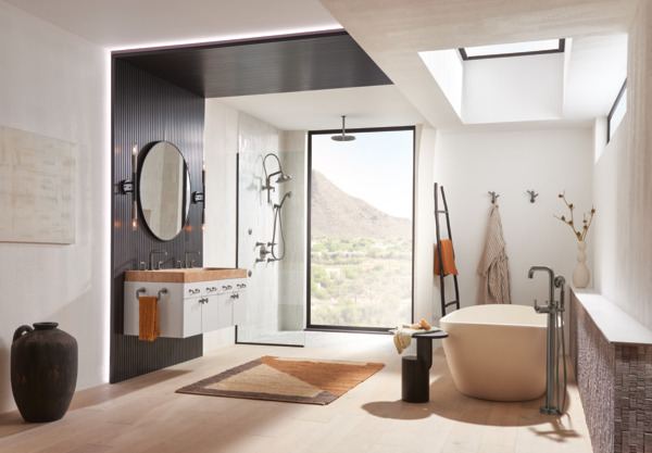 Litze Sensori Thermostatic Valve Trim - Less Handle Luxe Steel Finish