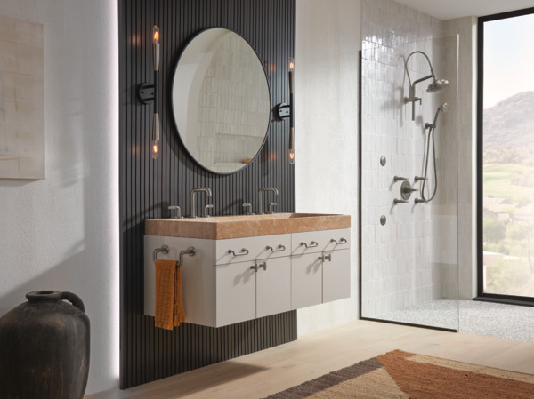 Litze Sensori Thermostatic Valve Trim - Less Handle Luxe Steel Finish