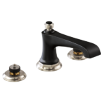 Rook Widespread Lavatory Faucet - Less Handles 1.2 GPM Luxe Nickel  /Matte Black Finish