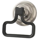 Rook Drawer Knob Luxe Nickel  /Matte Black Finish
