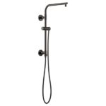 Essential Shower Series 18" Linear Round Shower Column Brilliance Black Onyx Finish
