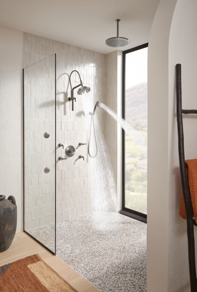 Litze Sensori Thermostatic Valve Trim - Less Handle Luxe Steel Finish