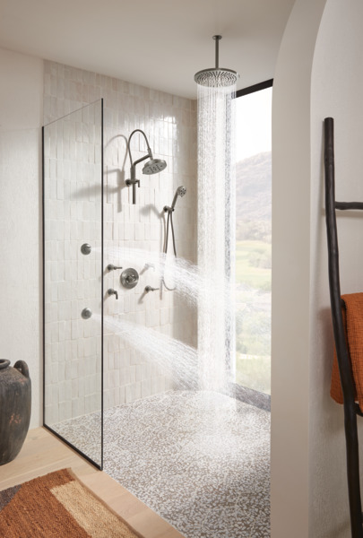 Litze Sensori Thermostatic Valve Trim - Less Handle Luxe Steel Finish