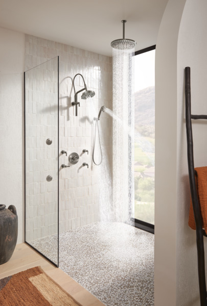 Litze Sensori Thermostatic Valve Trim - Less Handle Luxe Steel Finish