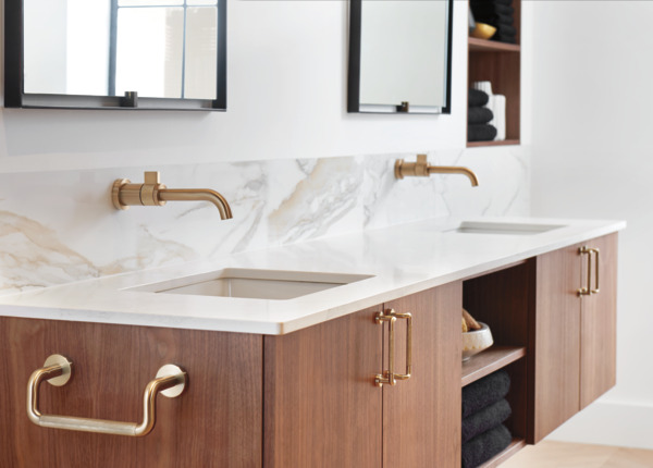 Litze Drawer Pull With Knurling Luxe Gold Finish