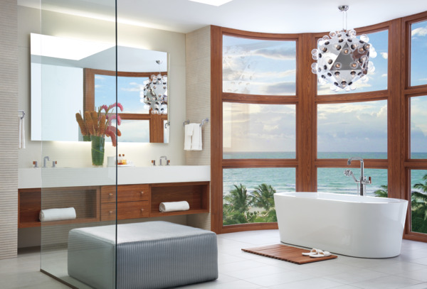 Litze SINGLE-HANDLE FREESTANDING TUB FILLER - Less Handle Chrome Finish