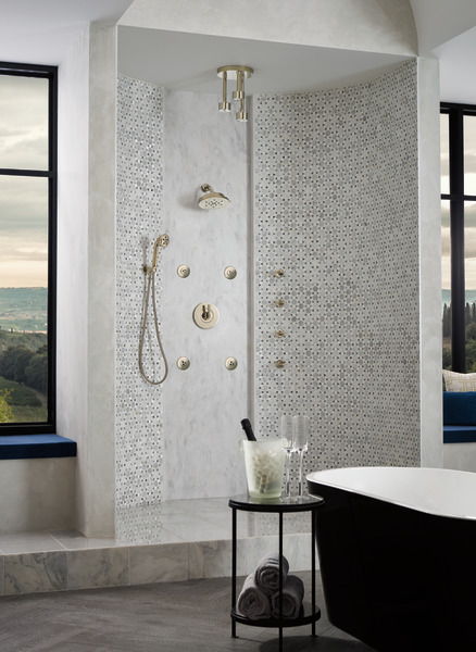 Litze Sensori Thermostatic Valve Trim - Less Handle Polished Nickel Finish