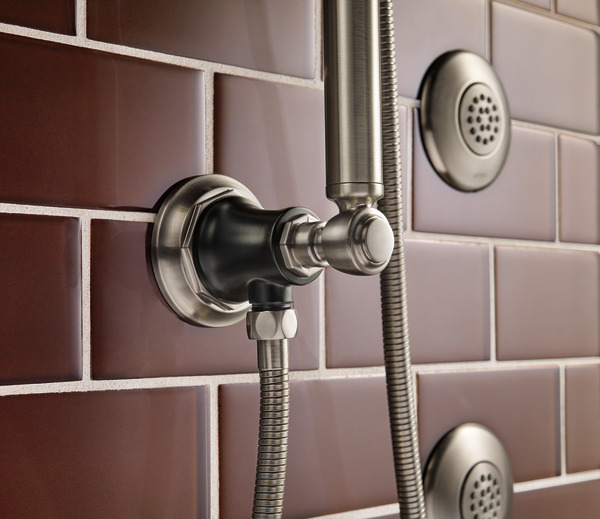 Rook SLIDE BAR HANDSHOWER WITH HOKINETIC TECHNOLOGY Luxe Nickel  /Matte Black Finish
