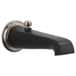 Rook Tub Spout - Pull-up Diverter Luxe Nickel  /Matte Black Finish
