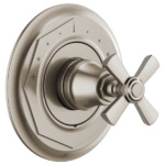 Rook Sensori Thermostatic Valve Trim - Cross Luxe Nickel Finish