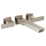 Vettis Two-Handle Wall Mount Tub Filler Luxe Nickel Finish