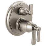 Rook TempAssure Thermostatic Valve with 3-Function Diverter Trim Luxe Nickel Finish