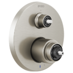 Litze Pressure Balance Valve with Integrated 3-Function Diverter Trim - Less Handles Luxe Nickel Finish