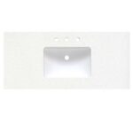 2inch - 48" Blizzard (BZ) Quartz Top - 8" widespread - Quartz